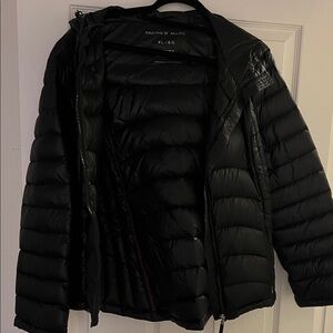 Andrew Marc Quilted Black Jacket with hood